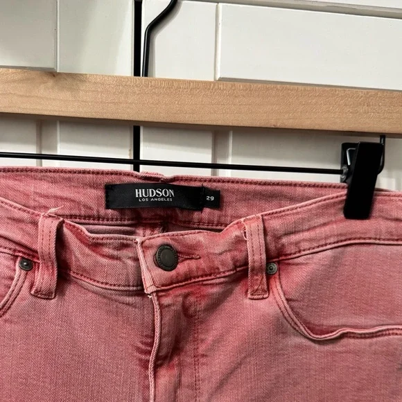 Hudson Jeans Nico Super Skinny Colored Denim Pink Size 29 - Picture 7 of 12